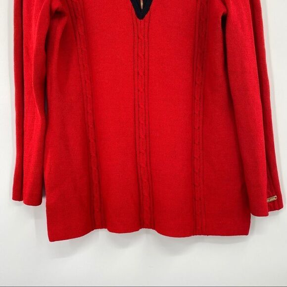 ST. JOHN Red Knit Sweater - Picture 7 of 16